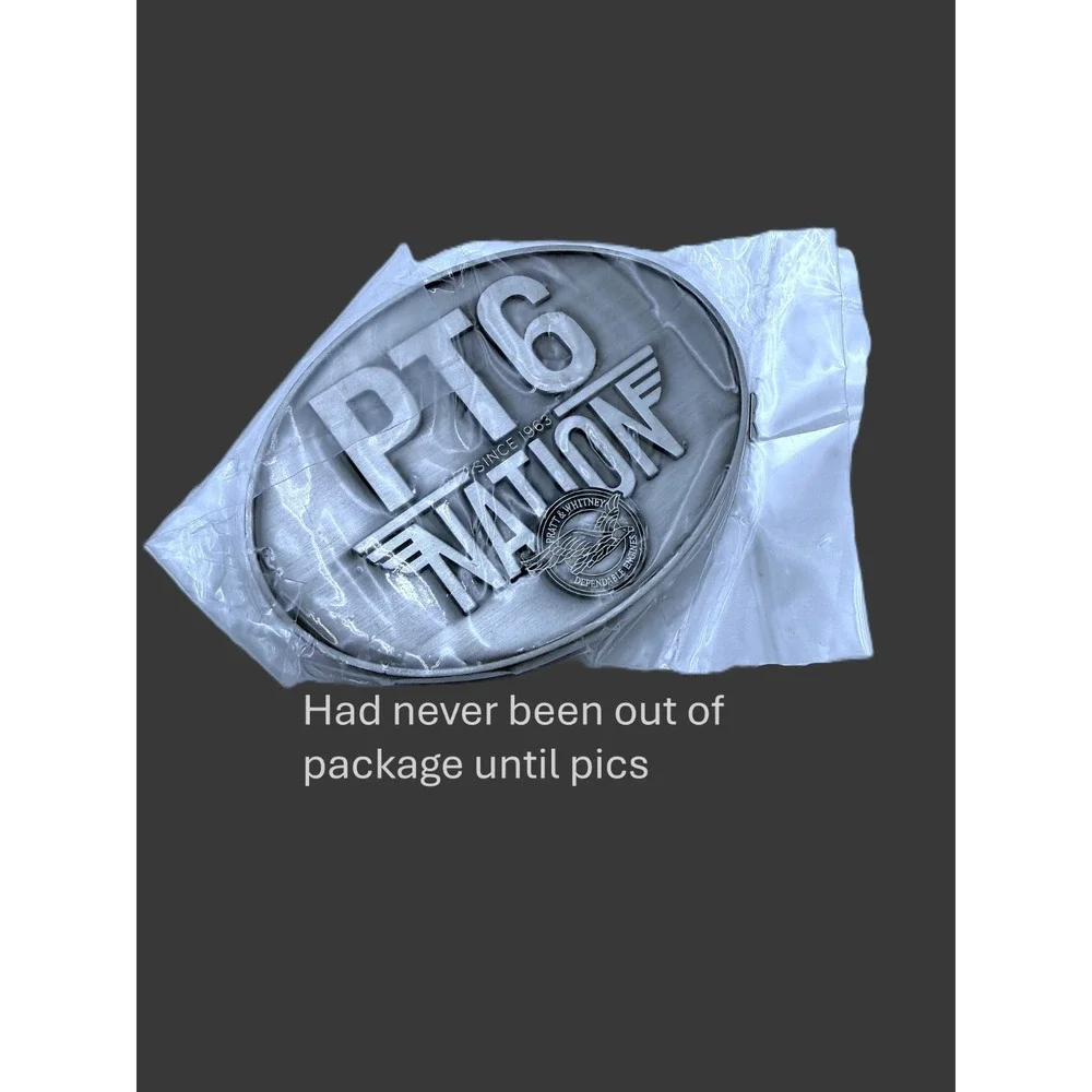 PT6 Pratt Whitney Turboprop Engine Belt‎ Buckle Aviation PT Nation Turboprop NOS